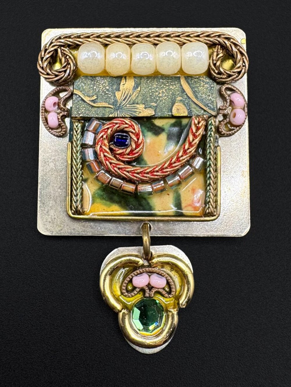 Ayala Bar Designer Mixed Media Brooch